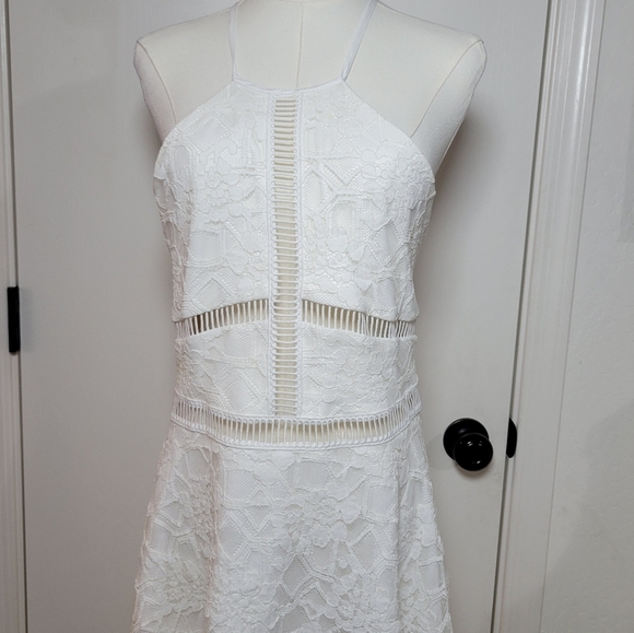 Jane the Label White High-Low Lace Cut-Out Bridal Engagement Dress Size XL - Picture 4 of 9